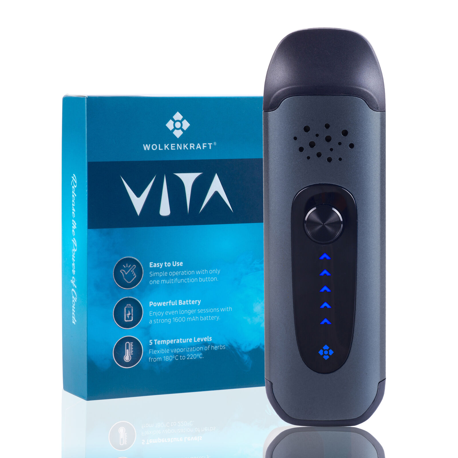 WOLKENKRAFT ViTA Vaporizer *Nachtblau* - Phyto-Verdampfer für Heilkräuter