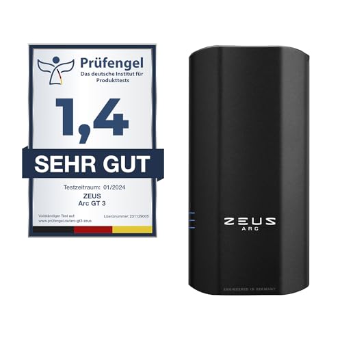 Zeus Arc GT3 Vaporizer | Tragbarer Kräuter Verdampfer der 3. Generation | Verbesserter Luftstrom um 20%, GoldSink Technologie | Kompatibel mit Zeus ArcPods & Zeus XTruder Grinder | USB-C Schnelladung